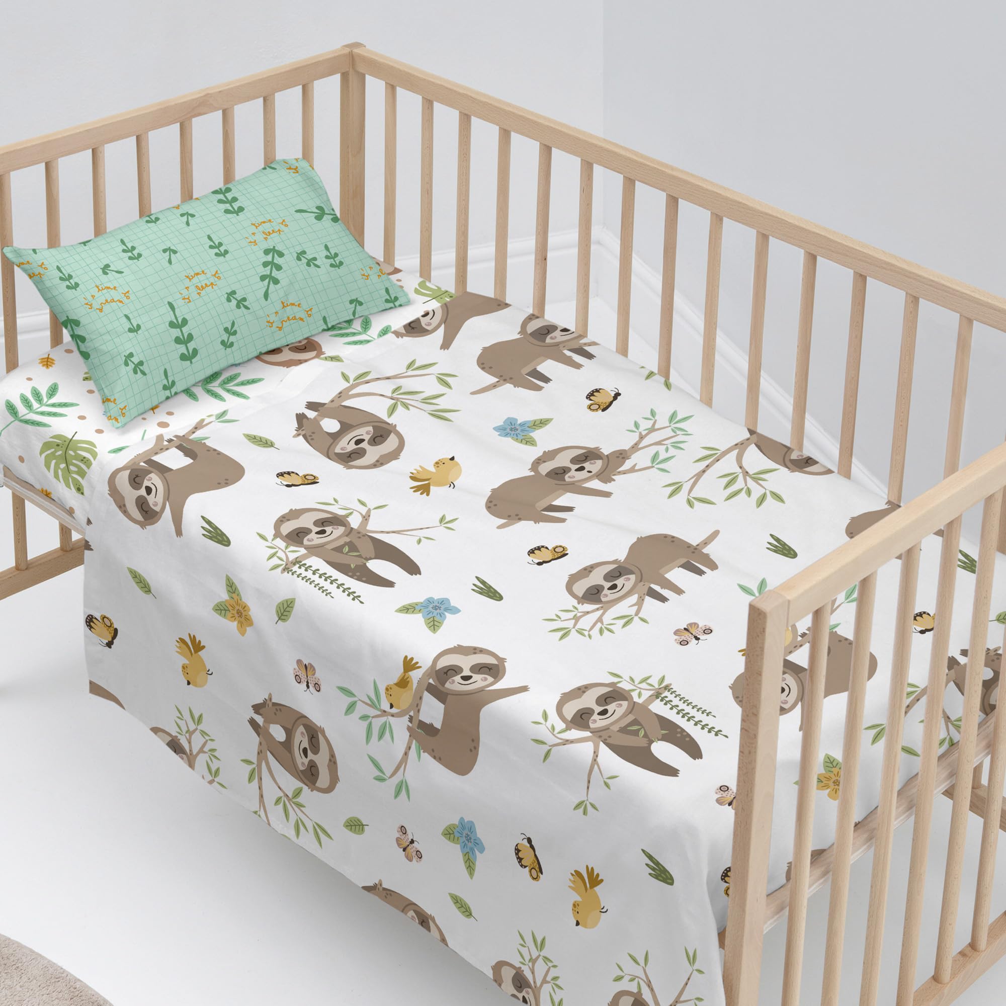 Drap maxicuna Happy sloth pour une chambre d'enfant cocooning