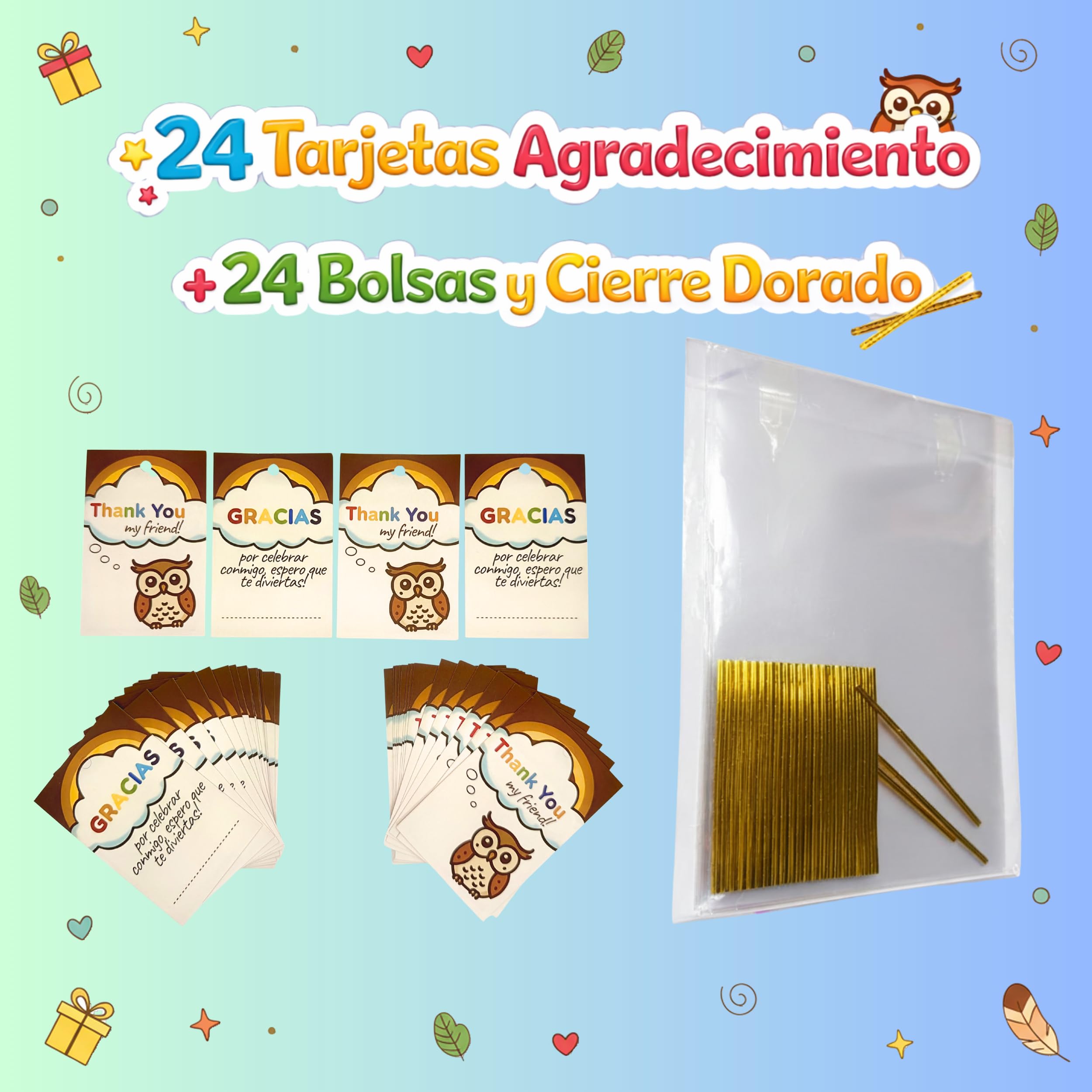 EL MOCHUELITO Regalos Cumpleaños Niños Colegio – Pack 24 Invitados con Bolsas Individuales, Pulseras Silicona Slap, Puzzle 3D y Scratch Art – Detalles Cumpleaños Infantil Repartir o Crear Bolsitas — view 7