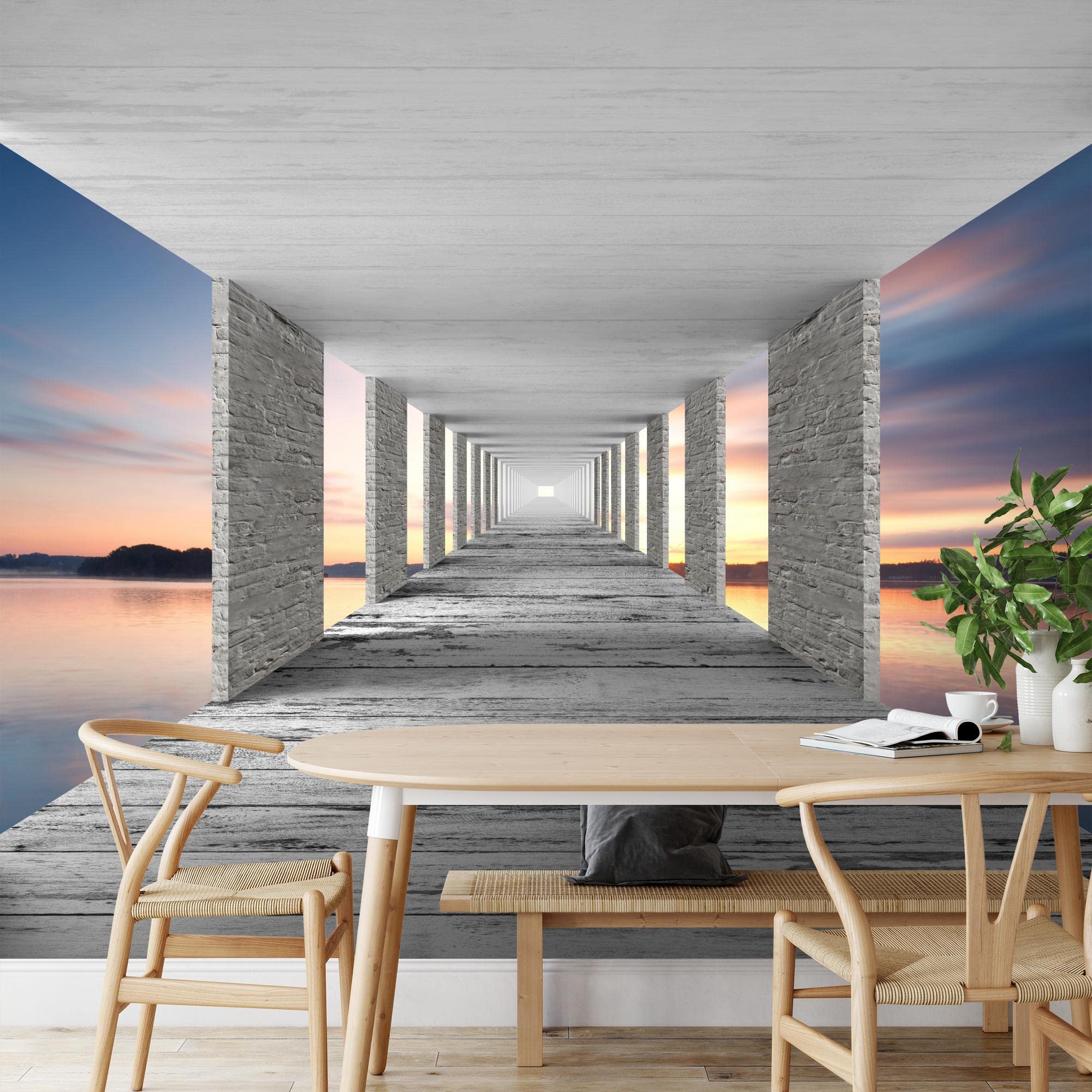 Runa Art Papier Peint Intissé Tapisserie Palmiers De La Plage 396x280