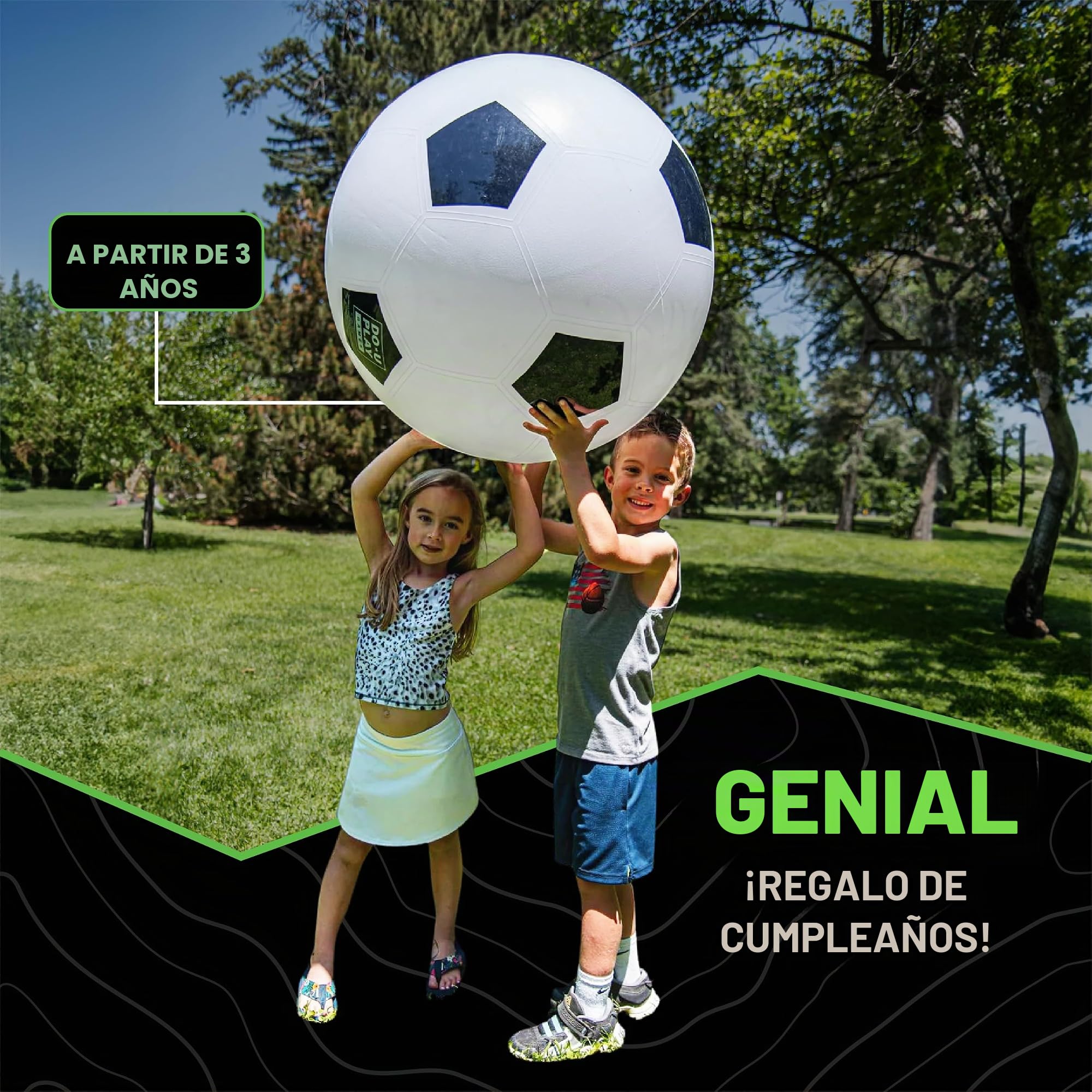 Balón de fútbol Jumbo, diámetro de 76 cm