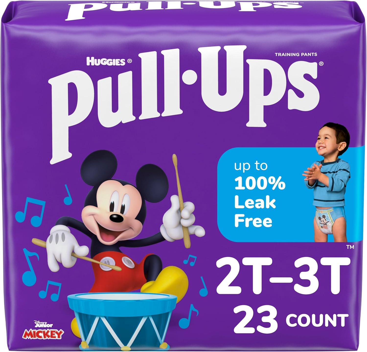 Pull-Ups Boys' Potty Training Pants, Size 2T-3T Training Underwear (16-34 lbs), 31 Count