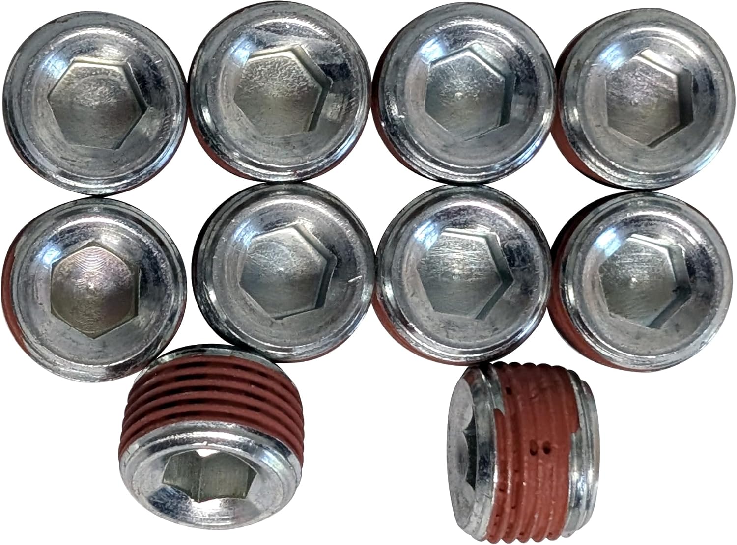 3/8" NPT Pipe Plug, Vibra-Seal Coating | 3/8" X .375” NPT Threaded | Leak-Proof Seal | Durable Performance (10)