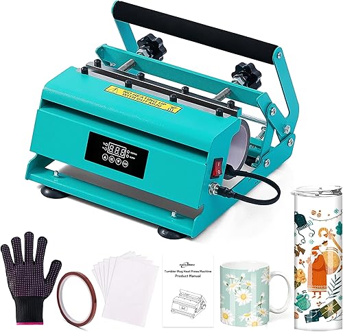 Máquina de prensa de calor para tazas de 11-30 onzas, transferencia de calor de taza de bricolaje 110 V, máquina de prensa de vasos de sublimación