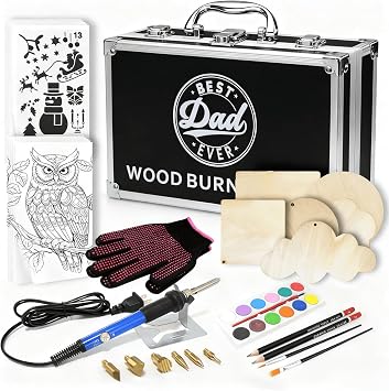 Gifts for Dad, Wood Burning Kit Gift for Dad Adults Men Adjustable Temperature Engraving Pen Tools Christmas Birthday Fathers Day