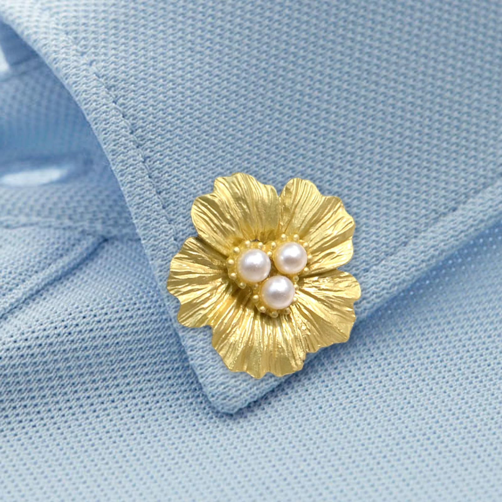 Fundas de botones para mujer, blusas – Fundas de botones para camisa, gemelos decorativos con forma de flor para mujer, camisa, vestido, blusas, accesorios de ropa