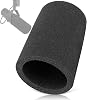 ChromLives Windscreen for SM7B, Microphone Pop Filter Compatible with Shure SM7B, Mic Foam Cover Replacement, Mic Cover Wind Foam for Noise Reduction, Black