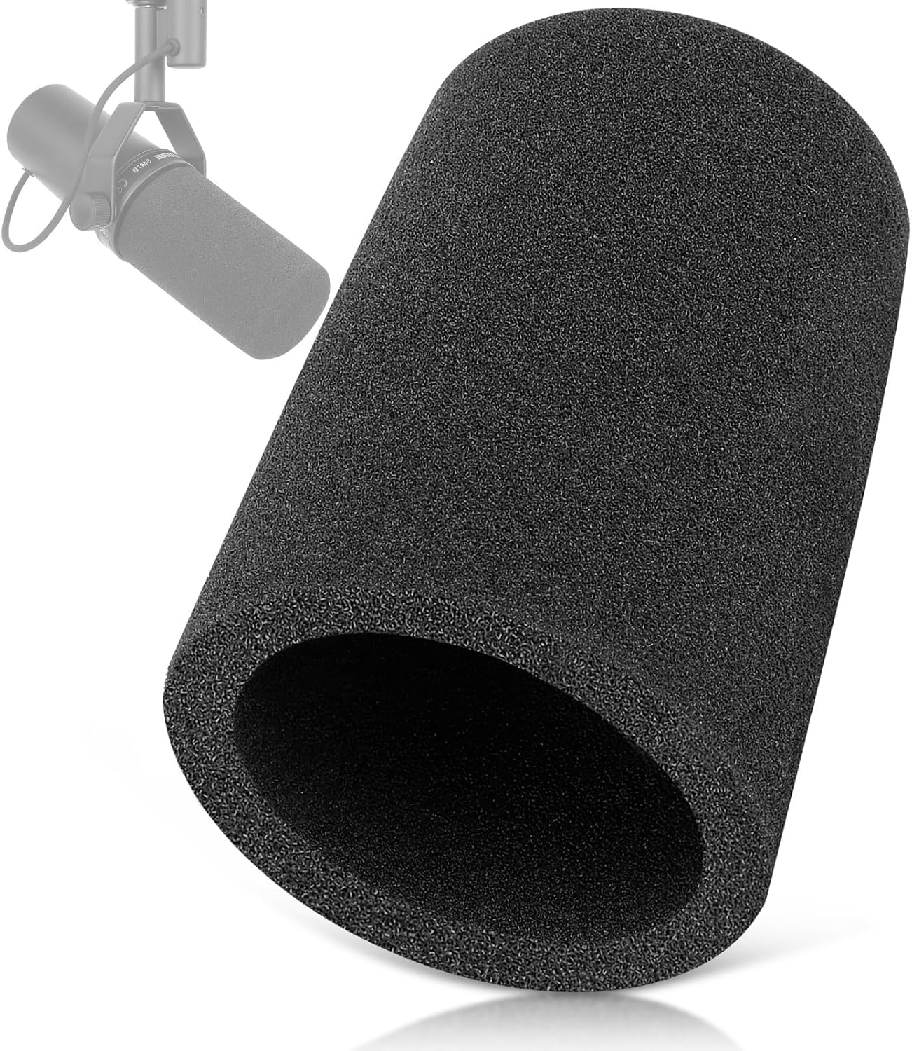 ChromLives Windscreen for SM7B, Microphone Pop Filter Compatible with Shure SM7B, Mic Foam Cover Replacement, Mic Cover Wind Foam for Noise Reduction, Black ChromLives Windscreen for SM7B, Microphone Pop Filter Compatible with Shure SM7B, Mic Foam Cover Replacement, Mic Cover Wind Foam for Noise Reduction, Black
