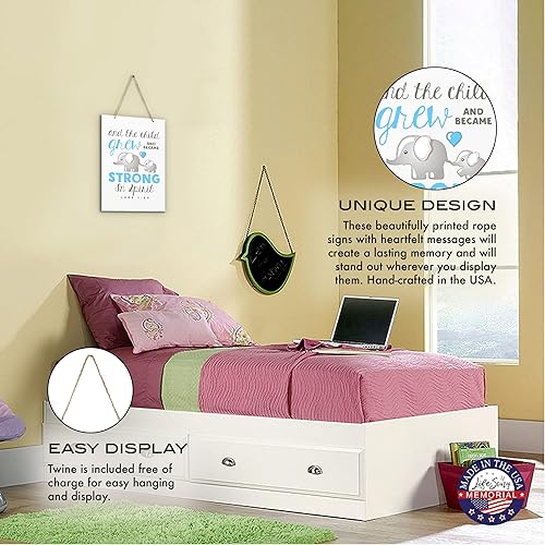 Miniatura 3 de LifeSong Milestones Letreros de decoración de pared de elefante para niños, dormitorio, guardería, pasillos, habitación de niños y niñas, tamaño de