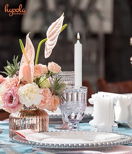 Miniatura 5 de Hyoola Velas cónicas  Vela blanca sin goteo de 6 pulgadas, sin perfume, paquete de 36 velas hechas en Europa de 5 horas de tiempo de combustión