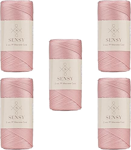 Miniatura 46 de Sensy Premium 2mm 76 Metros de Cuerda de Poliéster 100% Cordón de Polipropileno Cordón de Macramé 2mm Cordón para Bolso de Crochet Hilo de Crochet