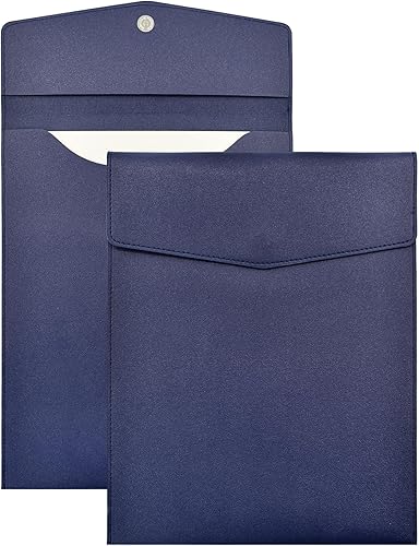 VANRA 1 carpeta de archivos de piel sintética vertical A4, soporte para documentos, sobre de cuero impermeable, organizador de archivos para tamaño