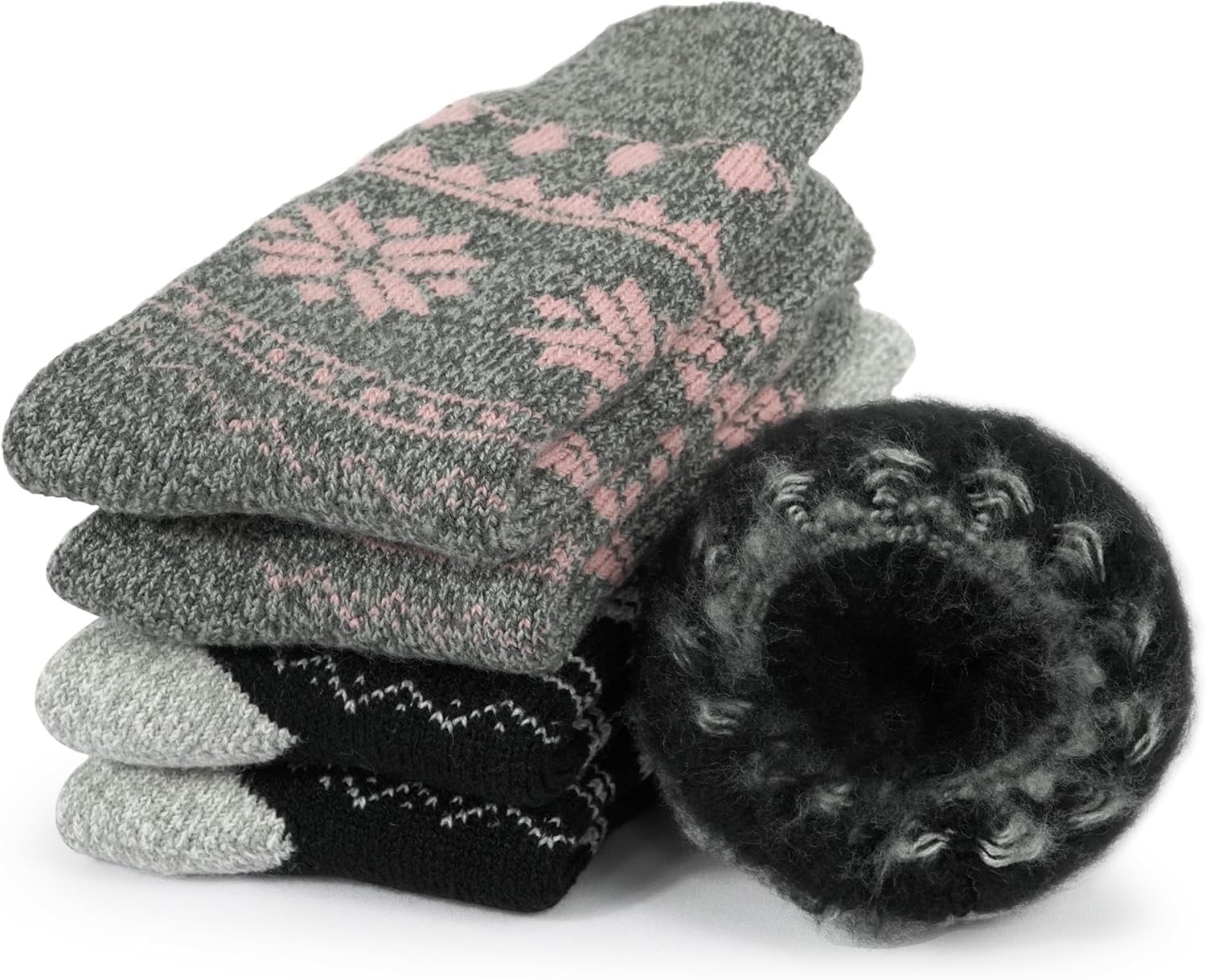 BomKinta Women Thermal Socks - Thick Boot Sock Warm Winter Crew Socks - Cozy Soft Christmas Gifts Sock Size 5-10 - Image 3