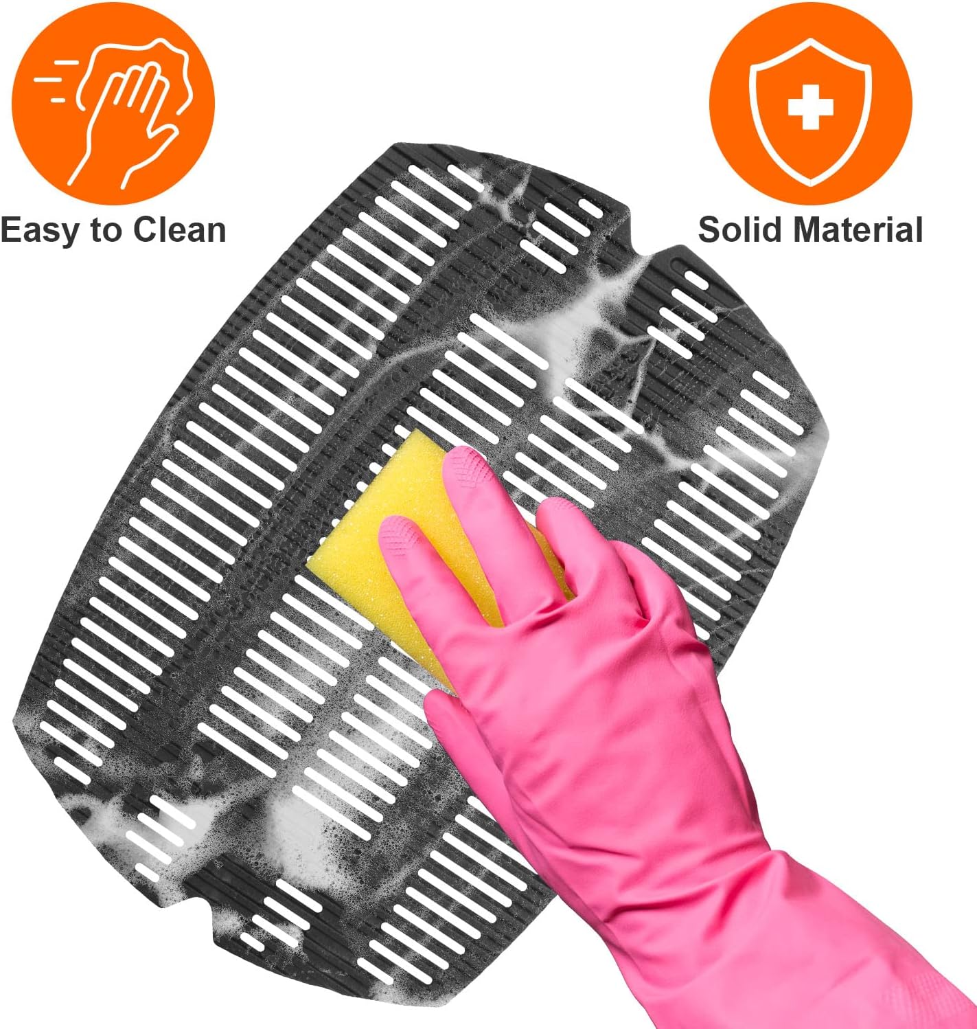 DELSbbq 7583 Cast Iron Grate and 41862 Grill Burner & Valve Regulator for Weber Q2000 Q2200 Series 54060001 396002 566001 566002 Gas Grills