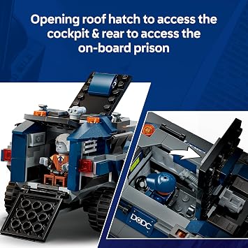 LEGO | Marvel Spider-Man Prison Transport Chase - Superhero Toy w/Armoured Car & 4 Minifigures incl. Tombstone & Tarantula - Gift for 8+ Year Old Boys & Movie Fans - 76349