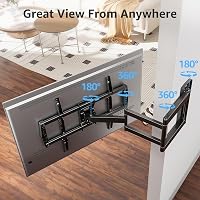 Suport TV de perete MOUNTUP cu braț lung de 38 inchi, pentru ecrane de 32-75 inchi, cu mișcare completă, înclinabil, pivotant, extensibil, VESA 600x400, max 95 kg 7