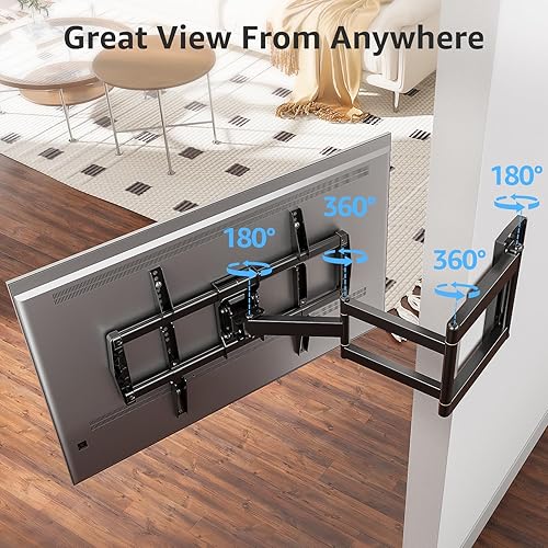 Miniatura 7 de MOUNTUP MU0047-L - Soporte de pared para TV de brazo largo de 37.9 pulgadas para la mayoría de televisores de 42 a 75 pulgadas, soporte de pared de
