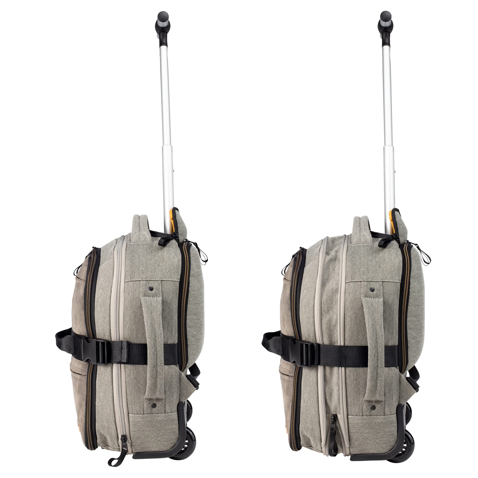Cabin Max Borsa da Viaggio Espandibile Evos, 40x30x15 > 40x30x20 cm, Zaino/Trolley Sottosella da Trasporto, Grigio, Trolley, Bagaglio a mano