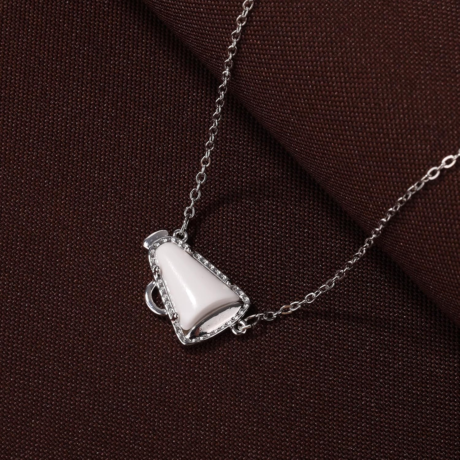 Cheer Necklace, Cheerleader Gifts Silver Cheerleading Necklace for Women Cheer Team Gifts Pendant Charm Jewelry Accessories Stuff for Women Mom Presents - Image 2