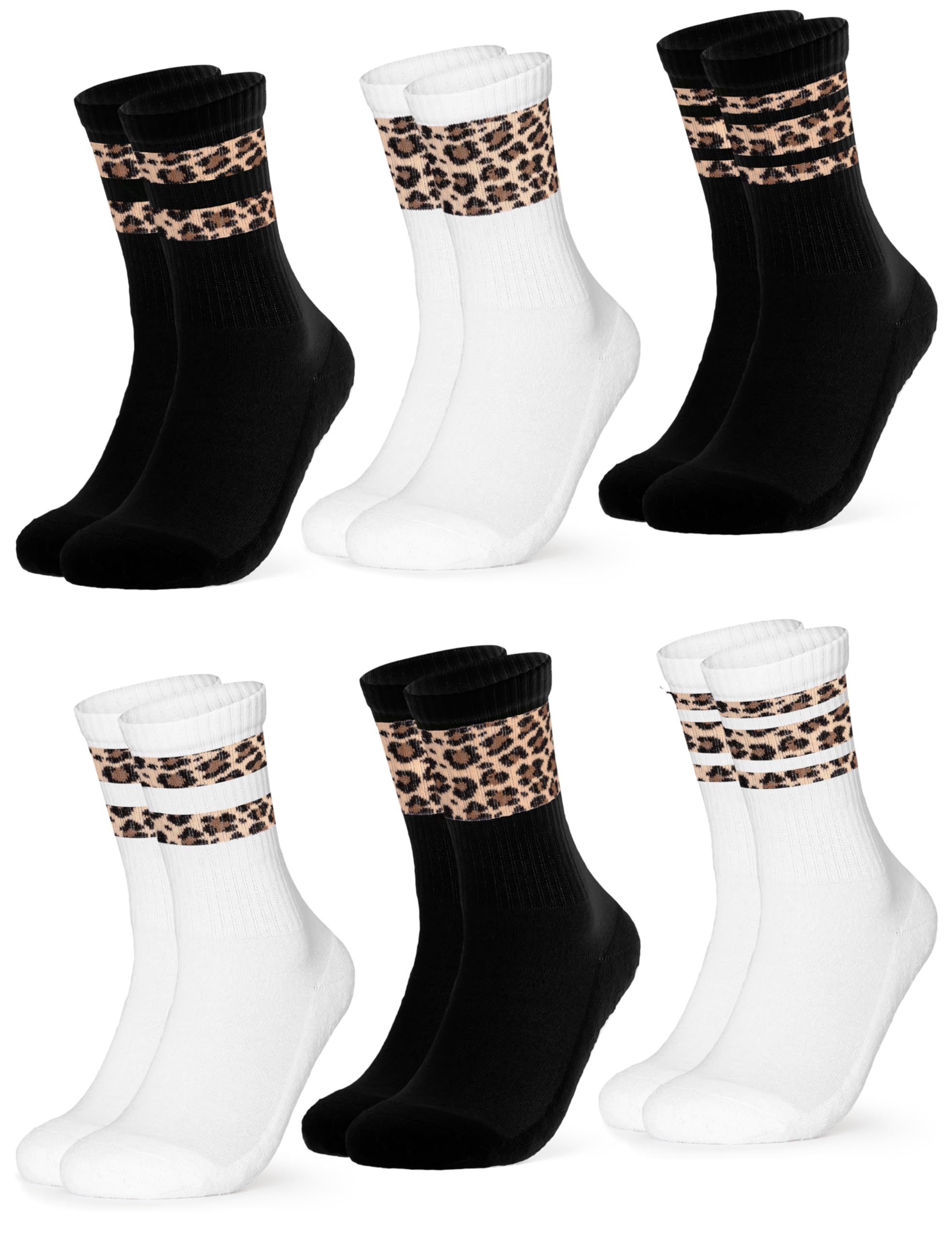 Women's Animal Pattern Tennis Socks Pack of 6 (Model: Nala)-image-15