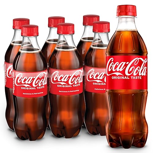 Soda Soft Drink Bottles, 16.9 fl oz, 6 Pack