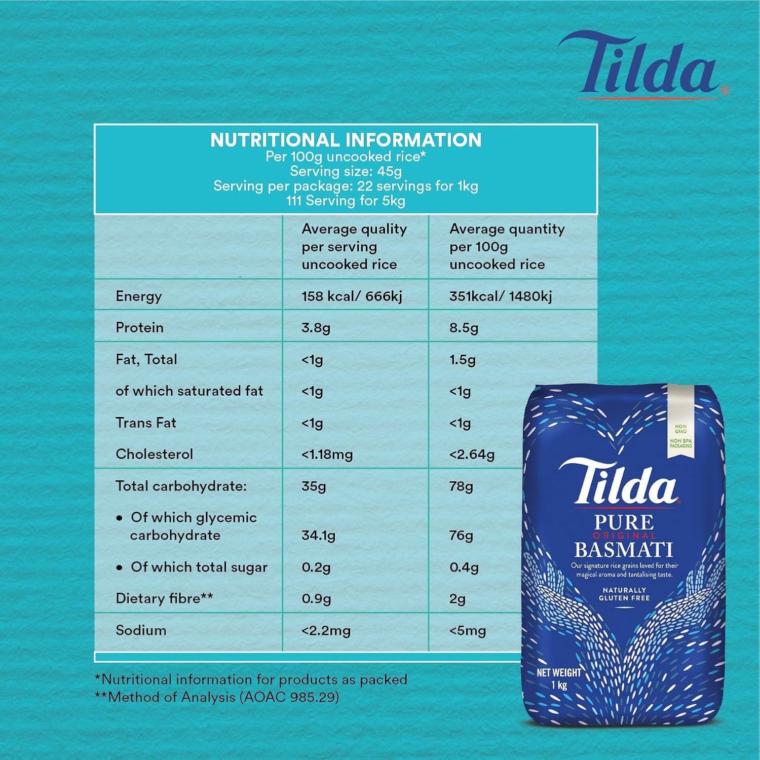 Tilda Pure Original Basmati Reis, 1er Pack (1x11kg) - Langkörniger Premium-Reis aus den Ausläufern des Himalayas, perfekt für orientalische Gerichte und Beilagen