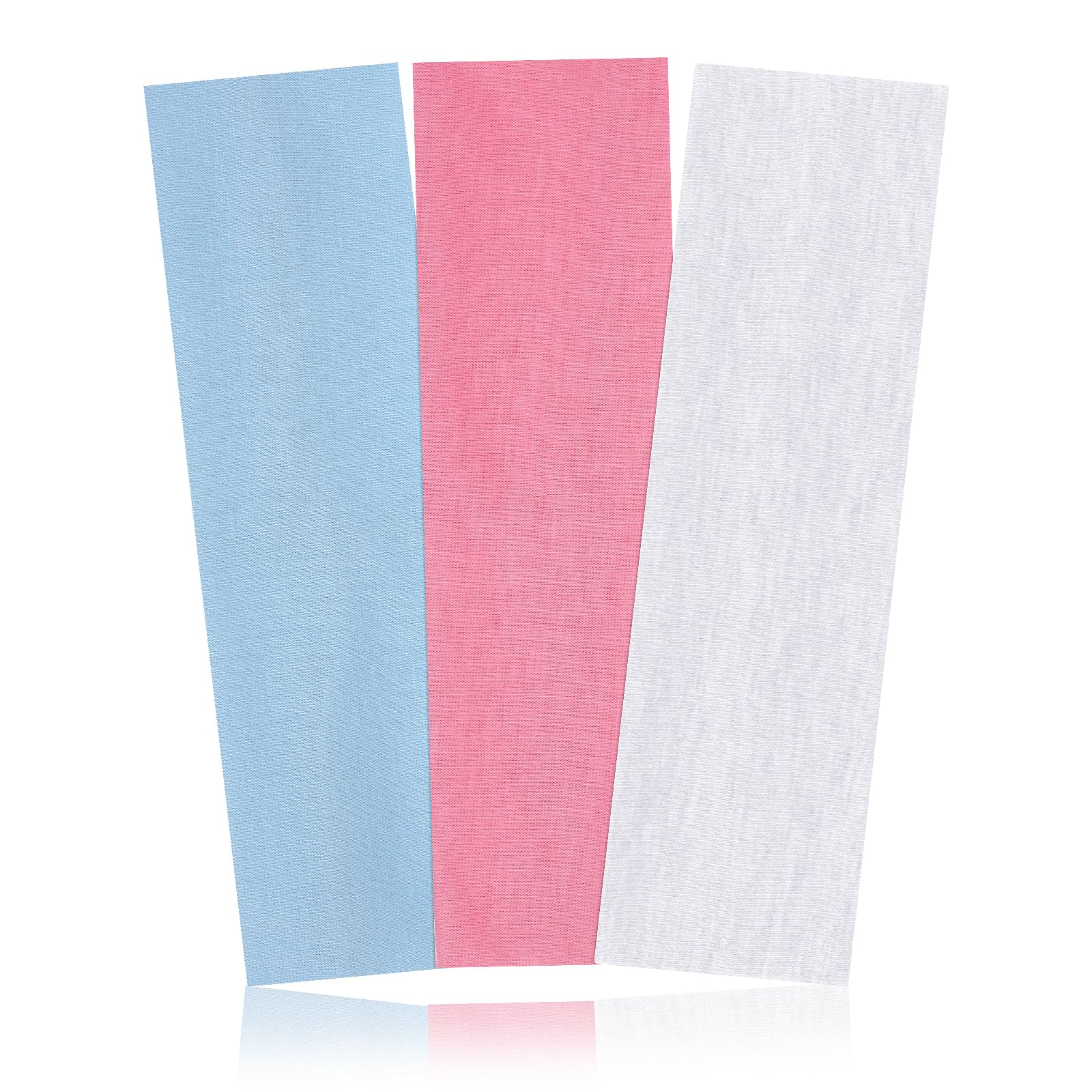 Mabor 3Pcs Non Slip Headbands Soft Elastic Head Bands for Women Girls Wide Stretchy Headband for Yoga Workout Sports Gym White Pink Blue Sweat Headbands Trendy Hair Accessories-picture-31