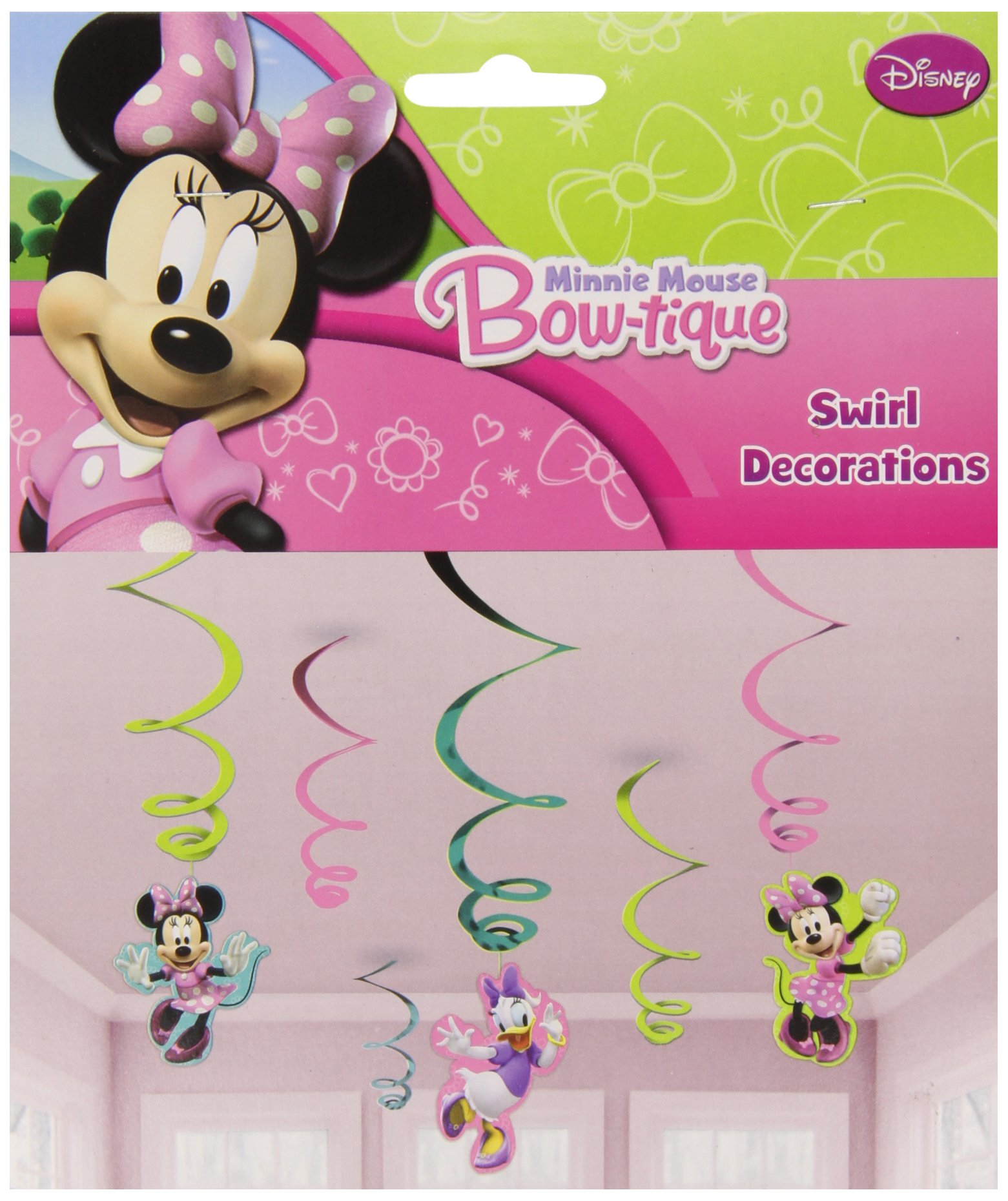 Party Centre Amscan Europe Minnie Mouse Swirl Decorations 6pcs