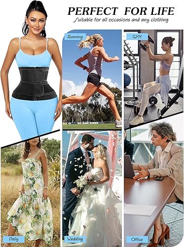 Miniatura 6 de Atbuty Entrenadores de cintura de torso corto para mujer, corsé debajo del busto, de látex, faja deportiva de reloj de arena