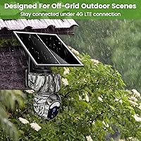 Vista 7 de Vyze-Link 4G LTE Cellular Trail Camera, Outdoor Wireless Solar Game Cameras with Sim Card, Colorful Night Vision, Motion Activated, IP66, 360°