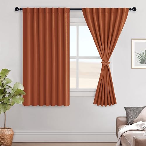 Miniatura 126 de Hiasan Cortinas opacas blancas extra anchas para dormitorio, cortinas opacas térmicas extra anchas de 72 pulgadas de largo, con pestaña trasera,