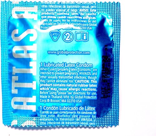 Atlas Condones True Fit: paquete de 100 preservativos