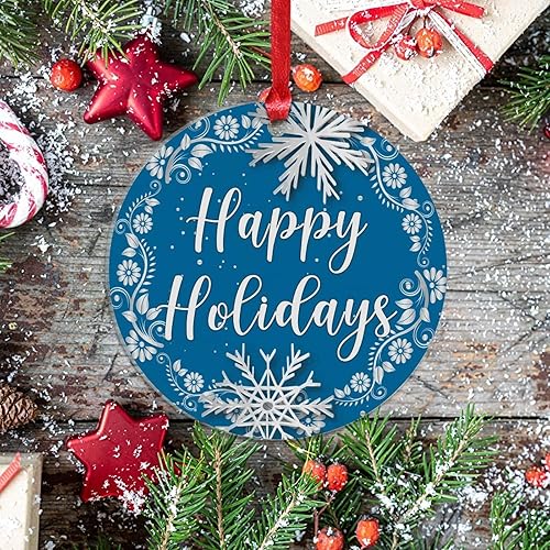 Miniatura 55 de Christmas Ornament Merry Christmas Y'all Christmas Tree Decorations Gold Snowflake Ball Wreath Novelty Acrylic Ornaments Xmas Gift Home Xmas Tree