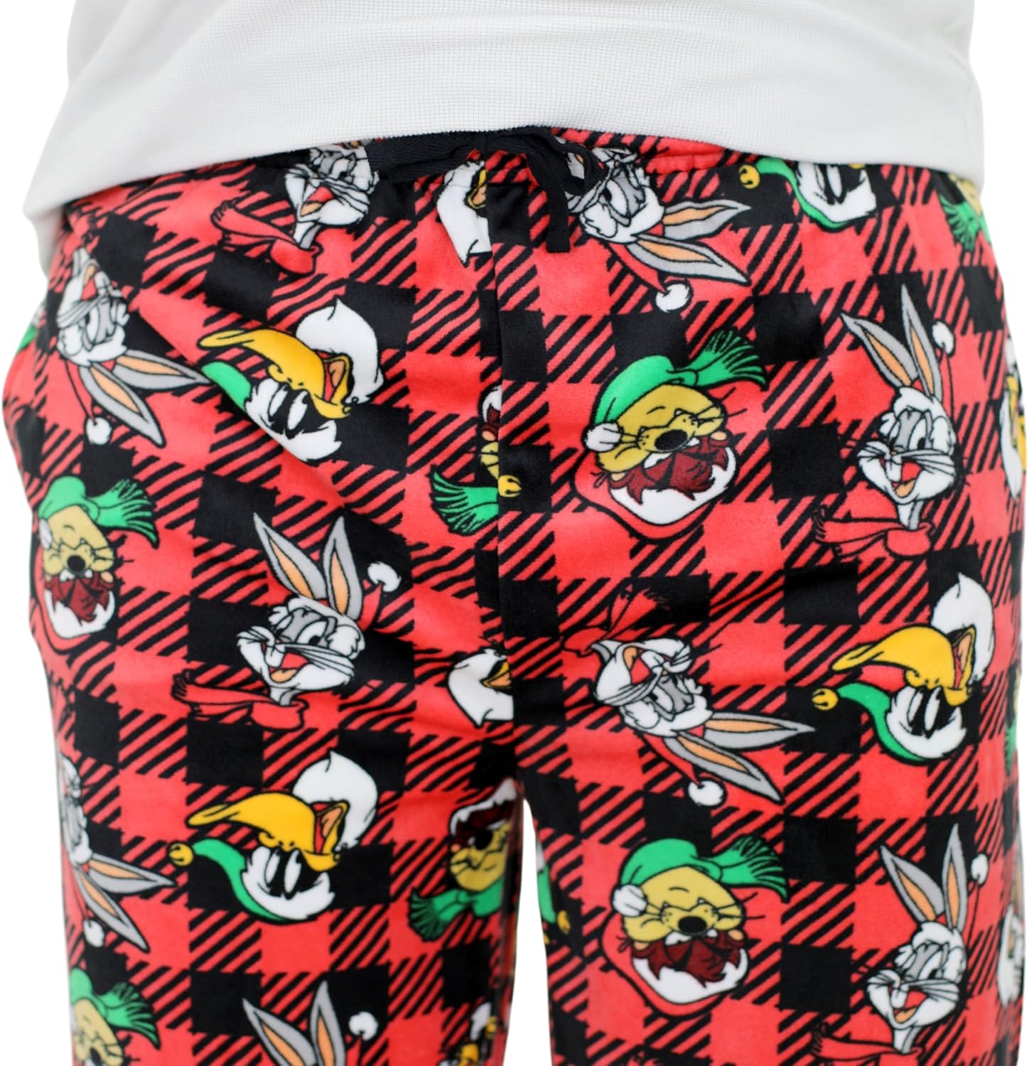 Handcraft Mens Pajama Pants for Men, Mens Lounge Pants, Gifts for Men, Looney Tunes Men's Pajama Bottoms, Small Red Buffalo - Image 5