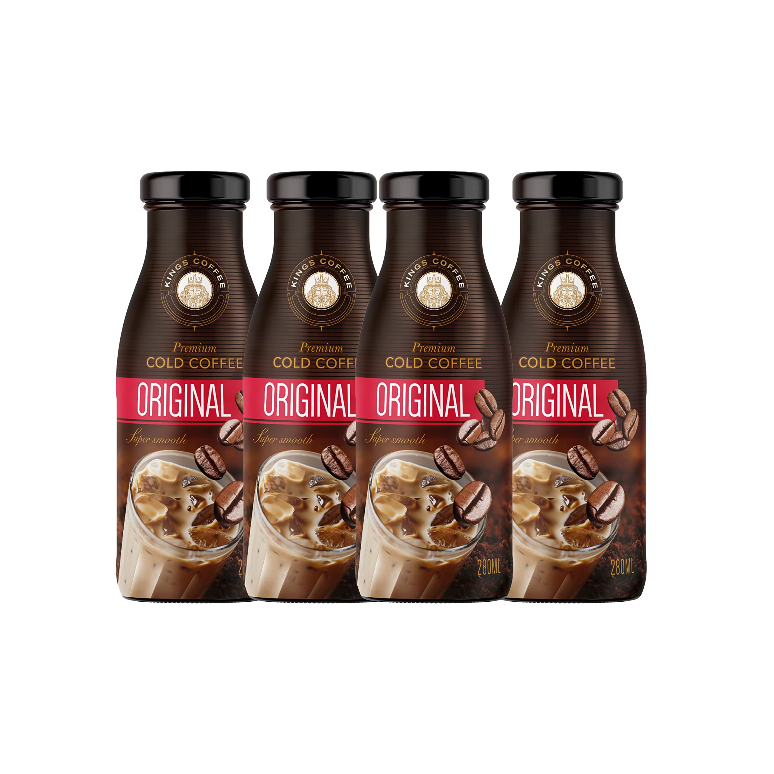 Buy Kings Coffee Premium RTD Cold Coffee Original 280 ml x 4