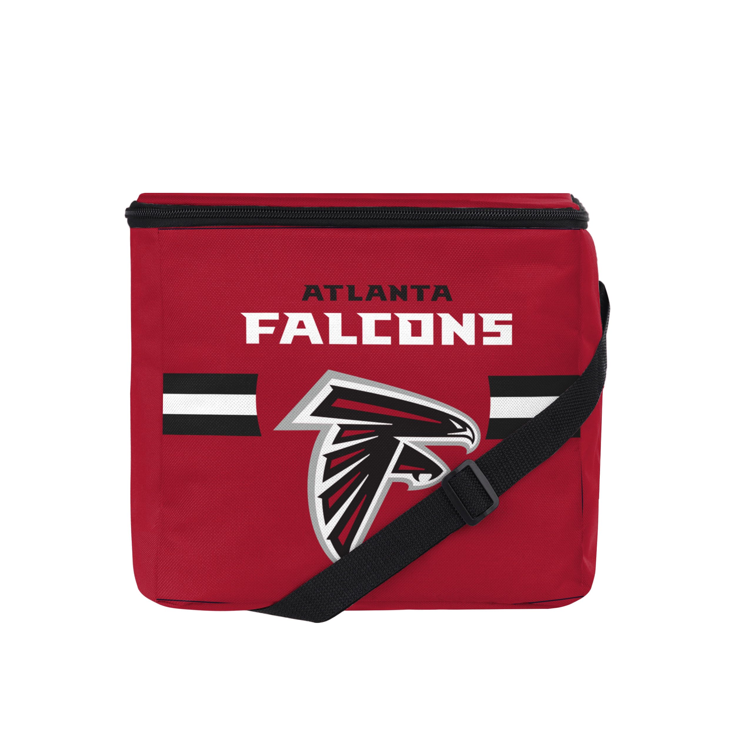 FOCO NFL Officially Licensed Primary Logo Team Stripe 6 or 12 Pack Soft Insulated Game Day Football Lunch Tote Cooler - Atlanta Falcons - 12 Pack