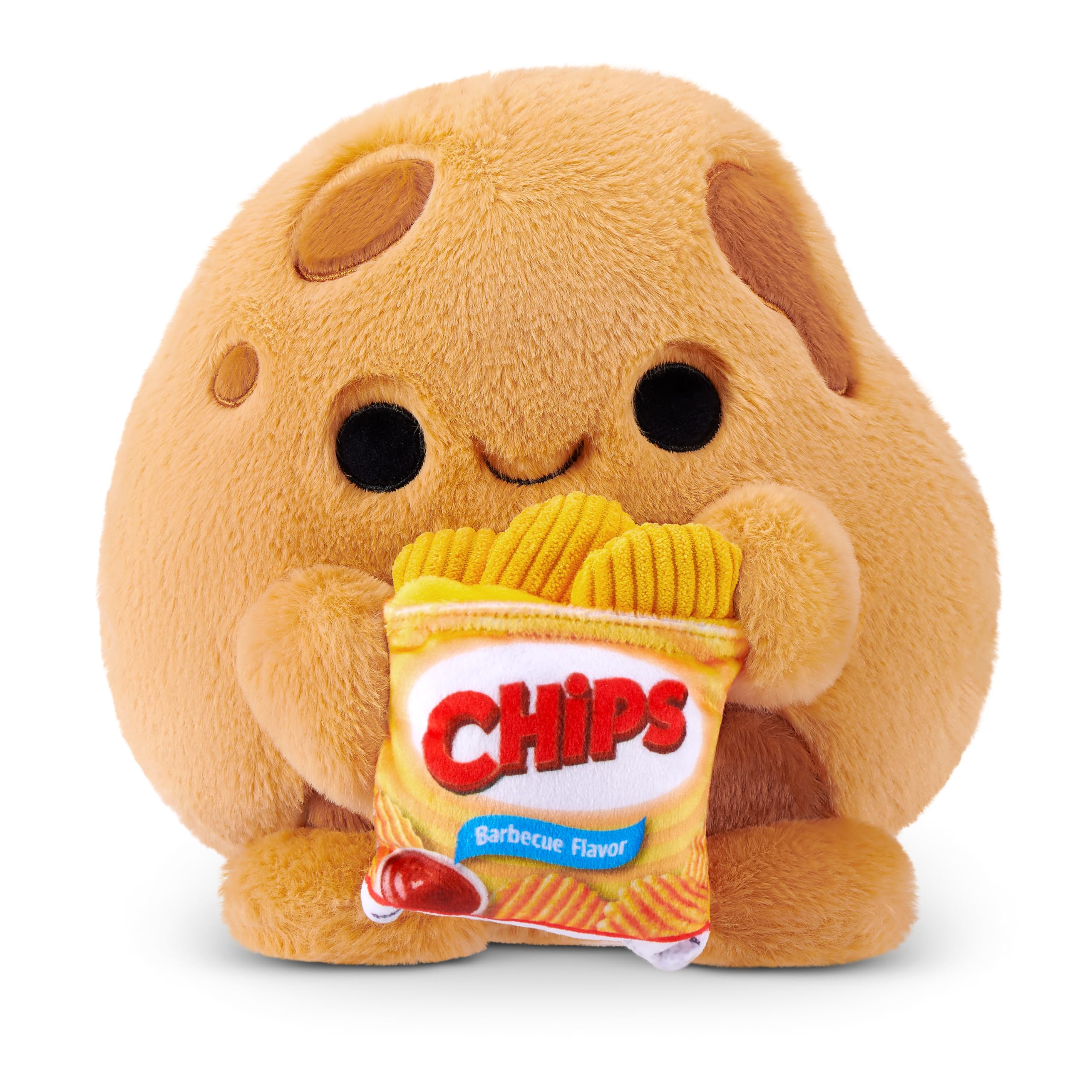 Snackles Core Series 2 8-Inch Snackle Plush (Potato with Chips) by ZURU – Super-Soft Collectible Plush Toy Featuring a Fun Snack Brand Accessory and Adorable Character Design