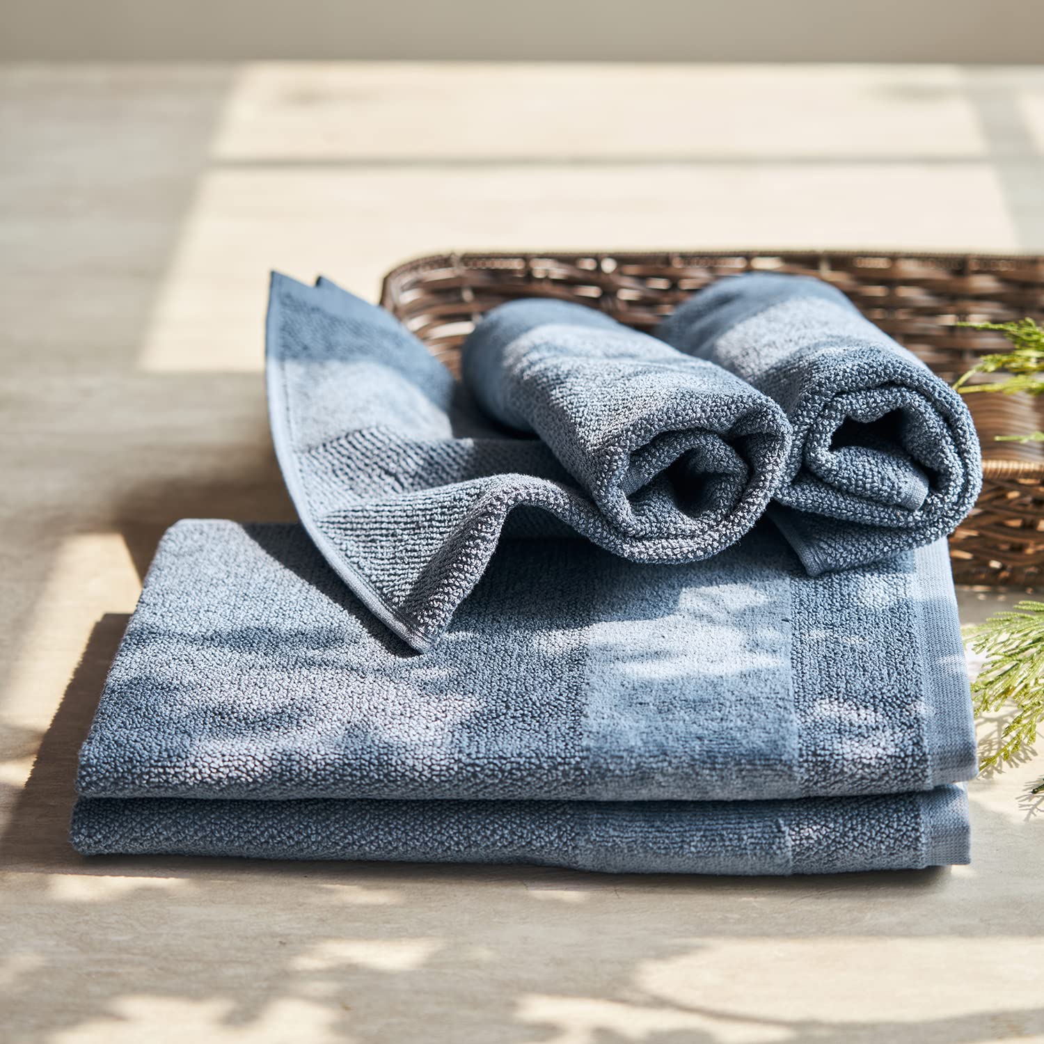 PURE HOME + LIVING Set of Cotton Hand Towels (Indigo)-image-20