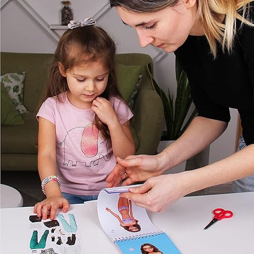 Miniatura 4 de BSCOOL Disfraz de calcomanías  Libro de actividades de calcomanías para niños  Aprende diseño de moda  con calcomanías y guías  para niños de 5 años