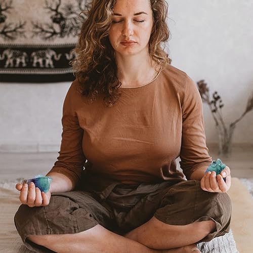 Miniatura 4 de 1 pieza de cristal natural de fluorita de 0.66 a 0.77 libras, piedras curativas de cristal natural en bruto para pulir, pulir, decoración del hogar,