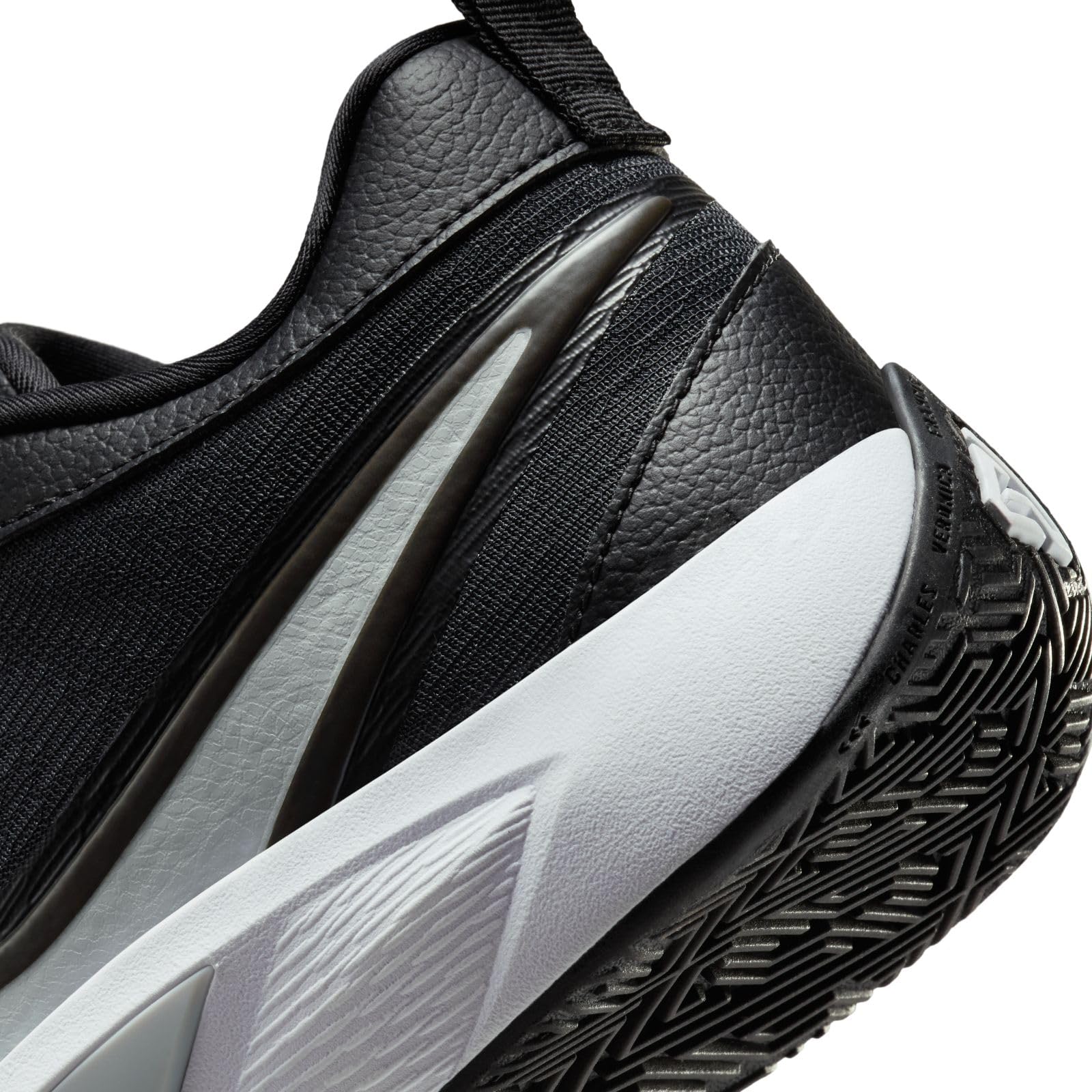 Giannis Freak 6 Big Kids' Basketball Shoes (FQ7378-003, Black/White/Gunsmoke/Flat Silver) Size 6.5