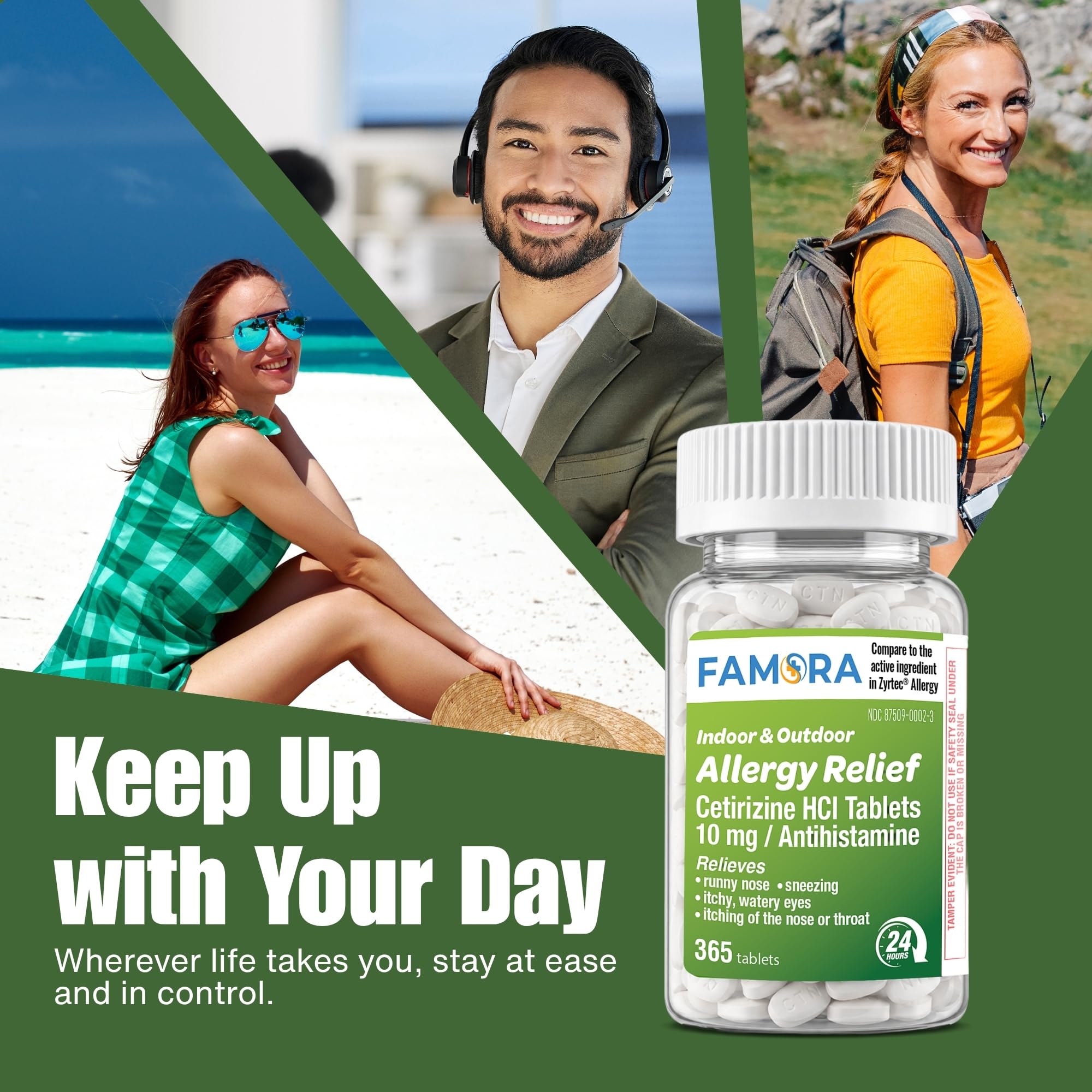 FAMORA Cetirizine 10mg Tablet, 365 Count - Antihistamine for Adults & Kids — Amazon image 3