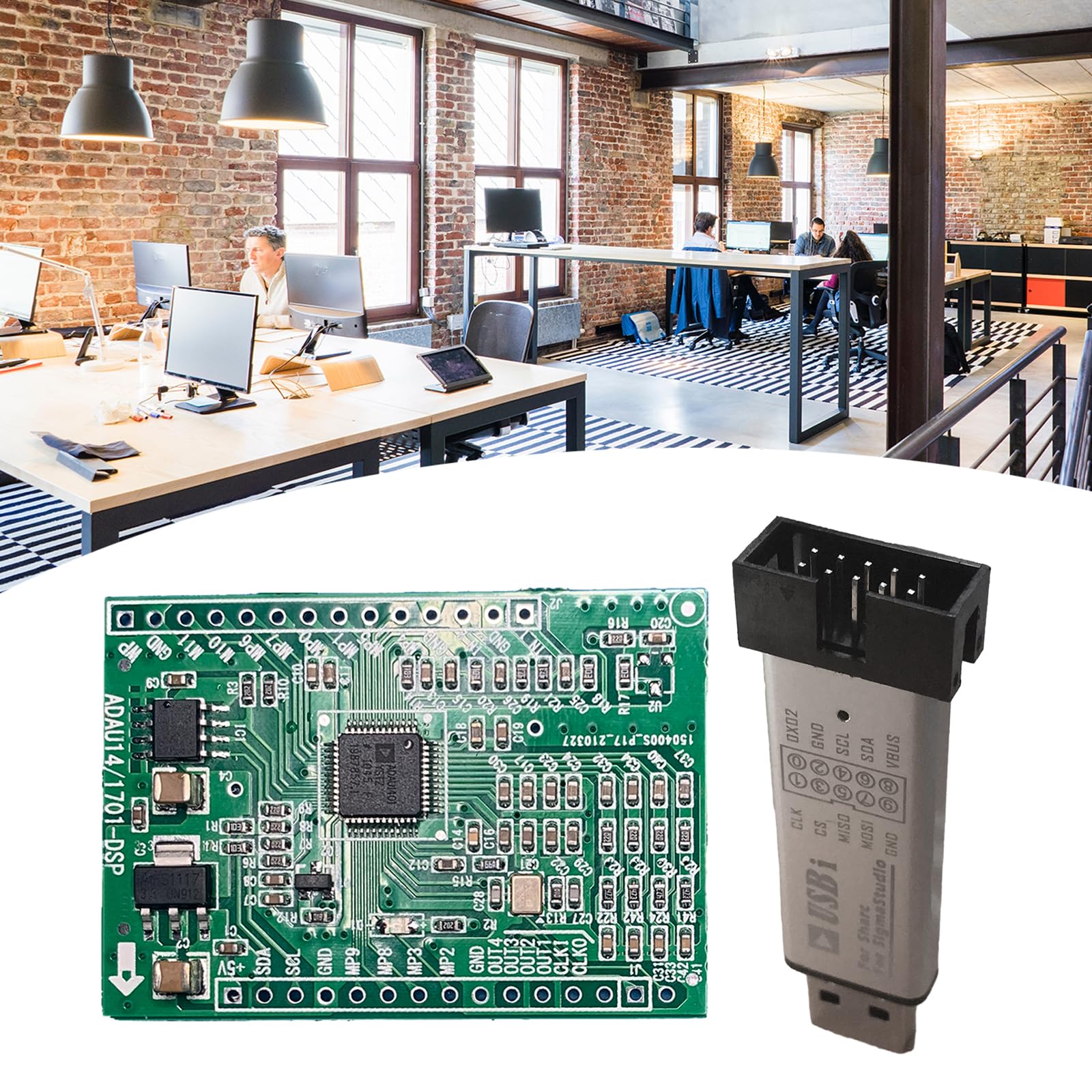 DSPmini Scheda di apprendimento completa per elaborazione del suono ADAU1401 Chip singolo per altoparlanti, lettori MP3 e altro