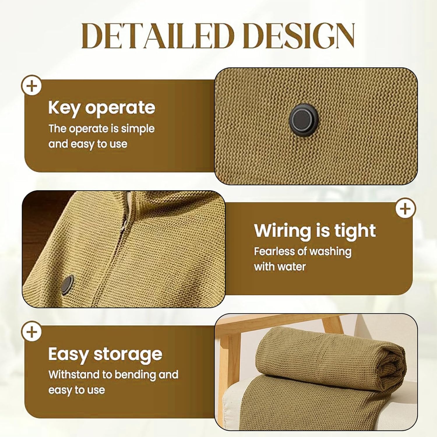 Portable Heated Blanket Shawl Wrap for Women USB Electric Heating Blanket 60×31 Inch Rapid Warm Wearable Electric Shawl for Home Travel Camping (Green)