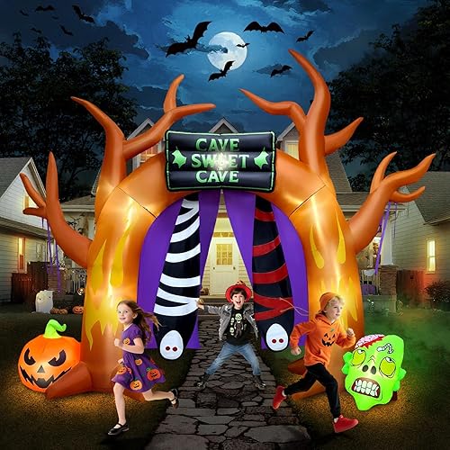 Kalolary 10 FT Halloween Inflatables Archway Outdoor Decorations, Ghost Tree