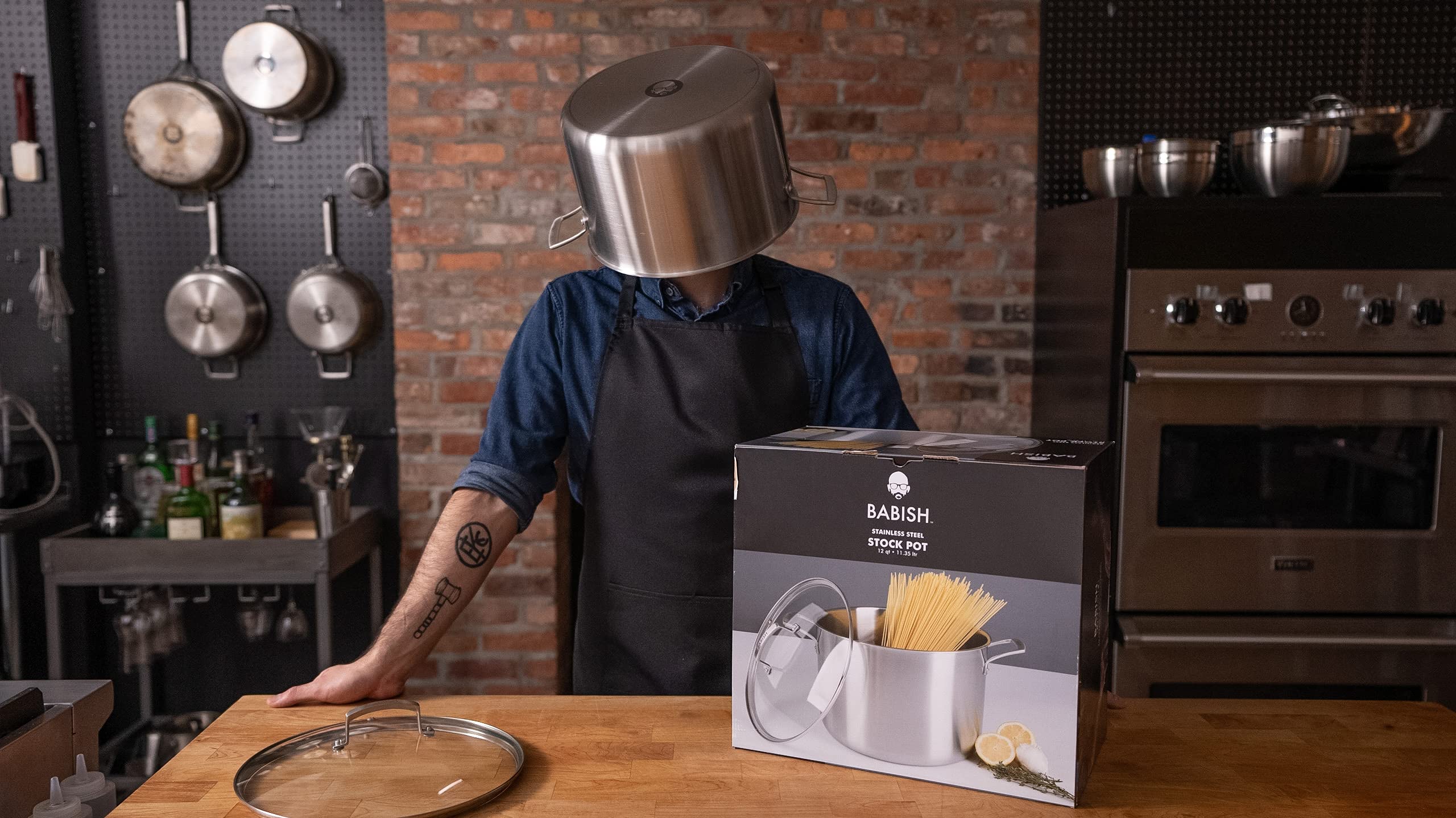 Babish 12-Quart Stock Pot - Stainless Steel -6