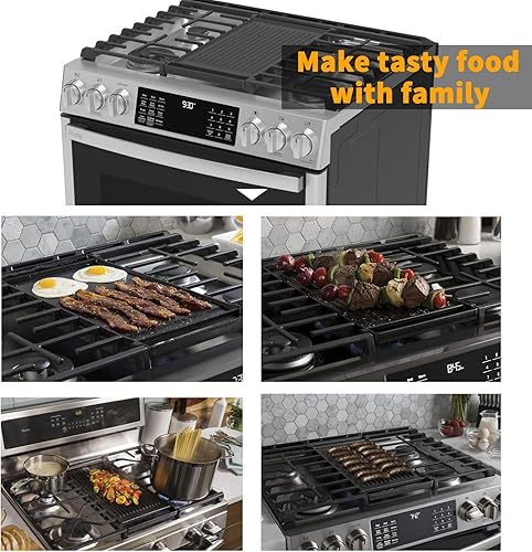 Miniatura 4 de Allstare WB31X24998 WB31X24738 Piezas de repuesto de plancha para estufas GE JXGRILL1 General Electric Gas Range Reversible Plancha central de