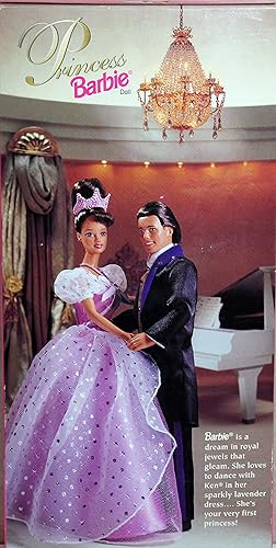 Miniatura 3 de Princesa Barbie Muñeca Morena Lavanda Vestido Teresa #18406 1997 Mattel