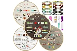 Cyanfour Embroidery Kit for Starters: Master 38 Stitches with Ease