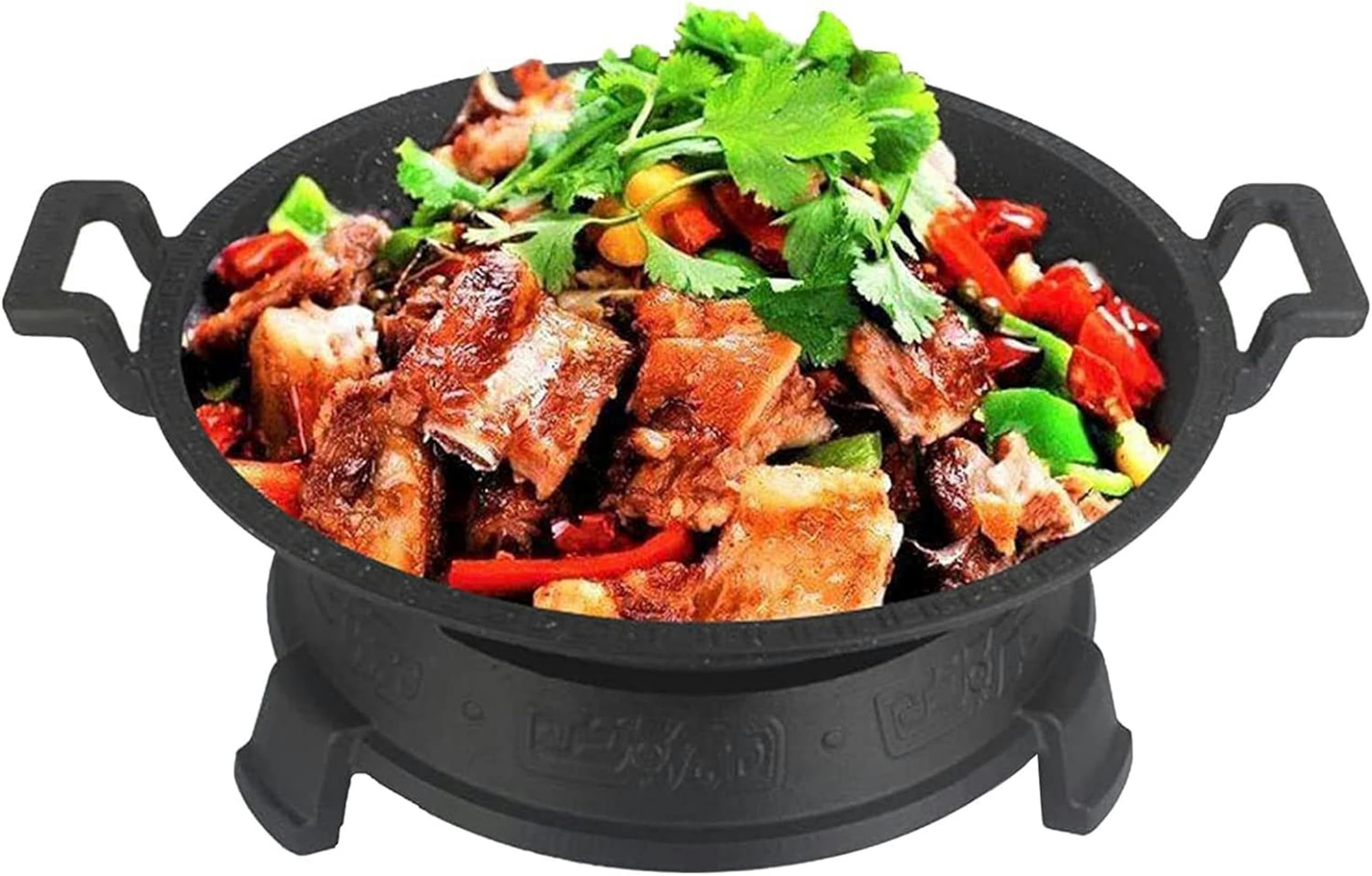 Juego de 5 platos antiadherentes para buffet, bandejas calentadoras de alimentosción de aluminio con soportes para combustible, fáciles de limpiar, para catering, banquetes y fiestas (26 cm)