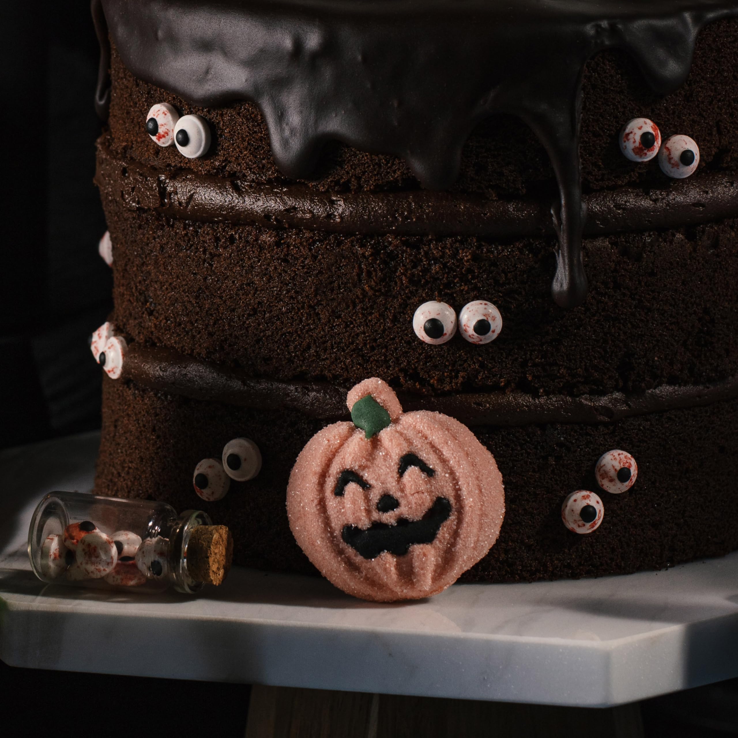 Topper de Malvavisco para Pasteles de Halloween – Set de 12 Calabazas (180g)
